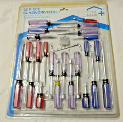 Home Plus 25 Piece Screwdriver set with Phillips, Slotted, Star, Nut Driver More
