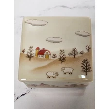 Treasure Masters Bone China Trinket Dish Porcelain Barn Farm Staffordshire