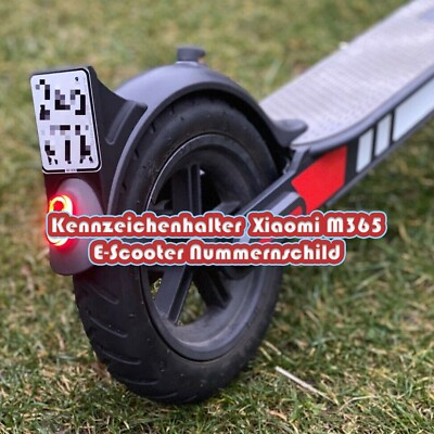 Kennzeichenhalter Xiaomi 1S M365 E-Scooter Nummernschild Schwarz