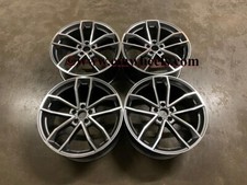 20" 2020 S5 Style Alloy Wheels Gun Metal Polished Audi A4 A6 A8 5x112 9J 66.6