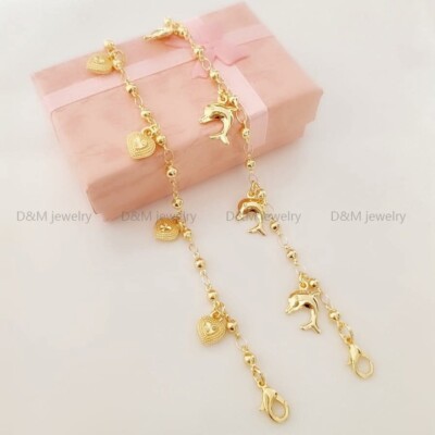 18K Bangkok Gold Plated 2pcs. Bracelets Women Fashion