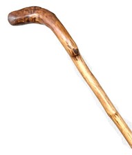 Vintage Antique Forestry Striped Fat Swagger Knob Swagger Walking Stick Cane Old