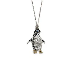 Park Lane "HAPPY FEET" NECKLACE - PENGUIN - Sparkling Swarovski Crystals - Cute