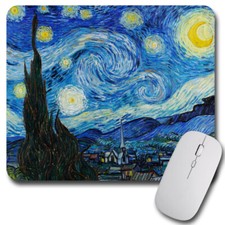 Van Gogh Art  The Starry Night  Mouse Pad / PC Mousepad  Gifts for Artists