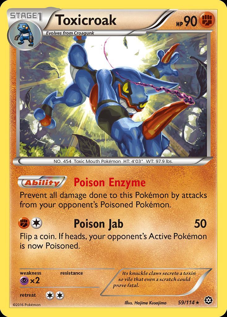 Pokemon Toxicroak (59/116) Steam Siege LP