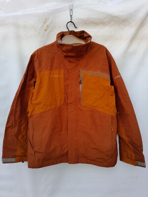 Columbia Titanium Omni Tech Jacket Men's L Rust Hiking Ski Snow