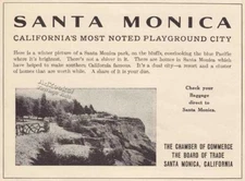 1912 Santa Monica CA Print Ad – Cool Linda Vista Park / Palisades Park Pix!