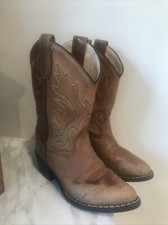Old West Leather Cowboy Boots Child Unisex