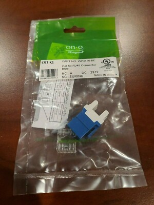 10 PACK! On-Q/Legrand WP3450-BE Cat 5e RJ45 Keystone Connector, Blue