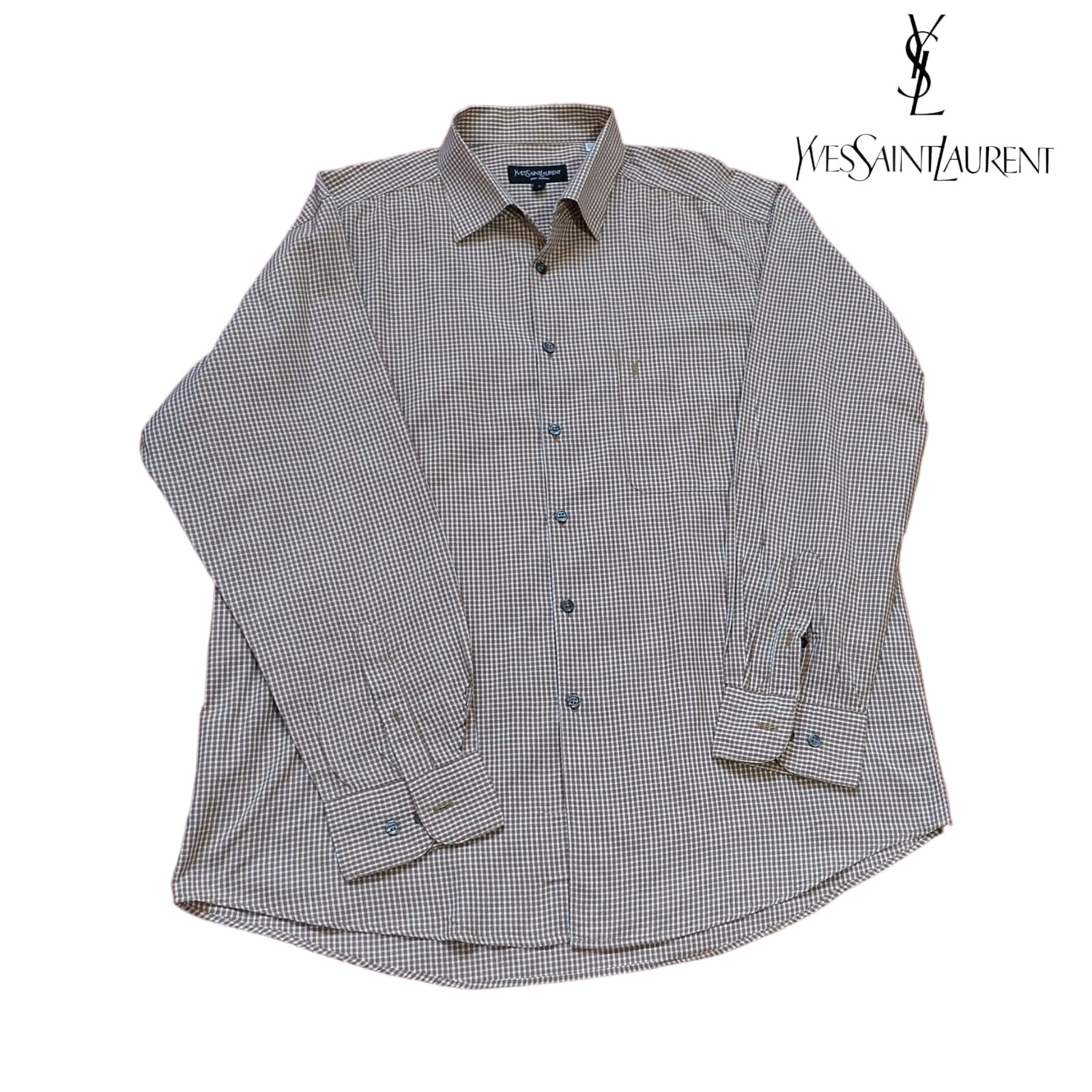 Yves Saint Laurent Pour Homme Camicia Uomo YSL Abito Lusso Tg L