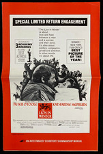 Libro de prensa de la película original de LION IN WINTER Peter O'Toole Katherine Hepburn r75