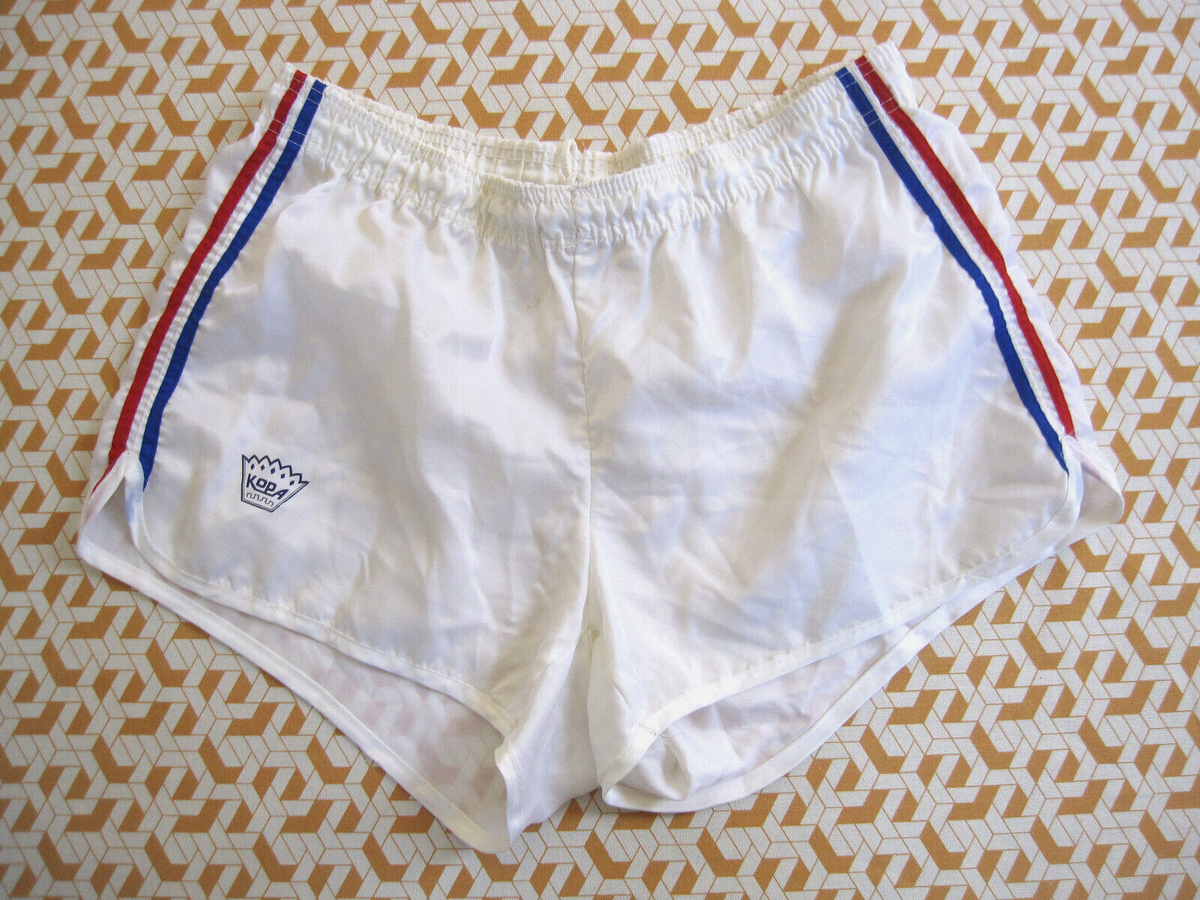 Short KOPA Equipe de France Polyamide Nylon Blanc Vintage 80'S Homme L