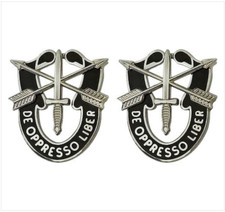 GENUINE U.S. ARMY CREST: FIRST SPECIAL FORCES - DE OPPRESSO LIBE