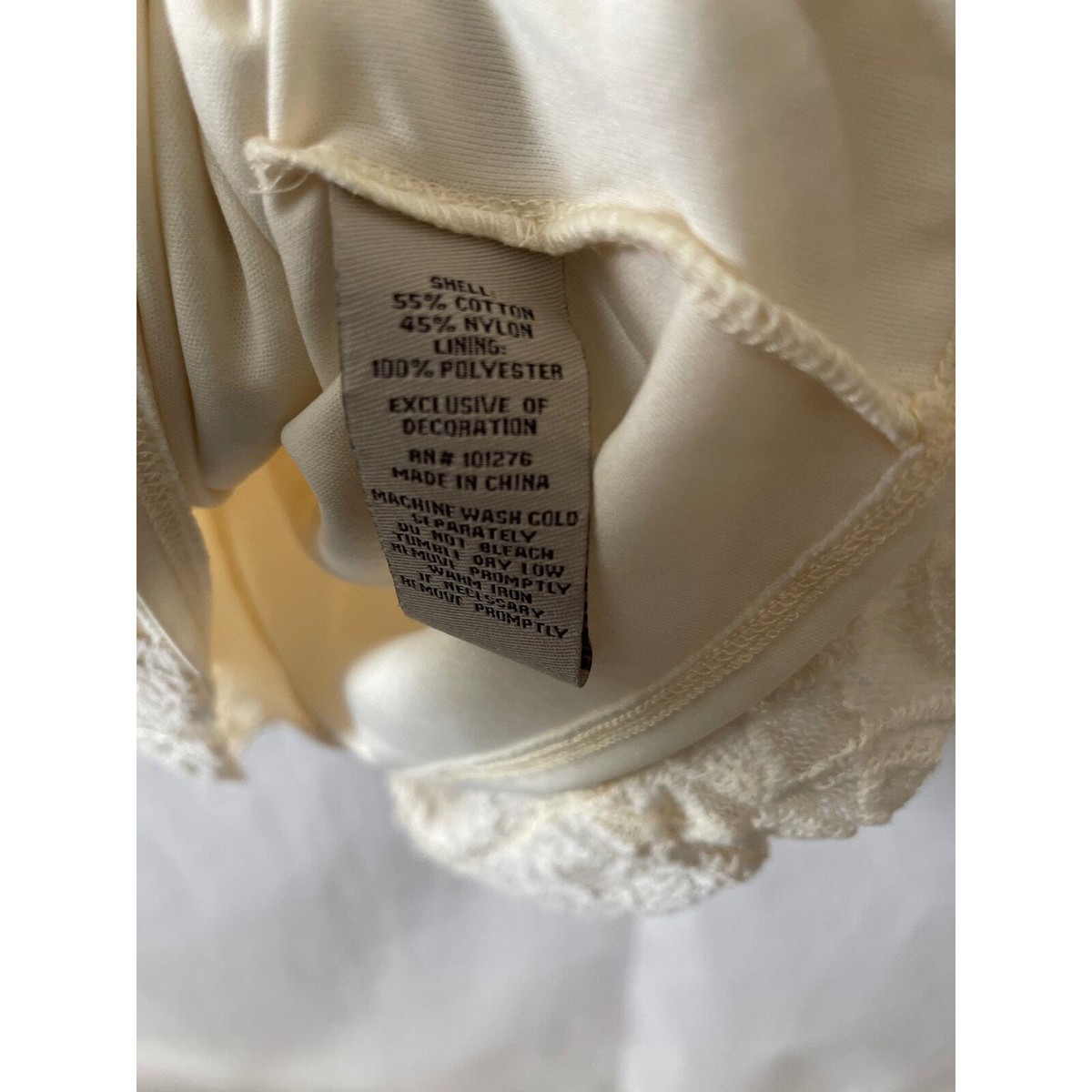 Beige by Eci Lace Floral Crochet Overlay Cream Lined Midi Length Dress Size  8 | eBay