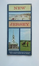 1964 NEW JERSEY MAP / BROCHURE PSE&G vintage