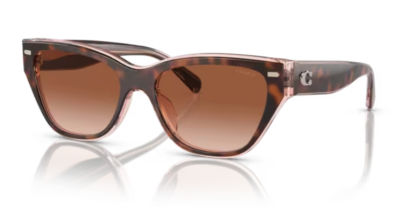 Coach CH571 HC8370U 574413 Sunglasses Women's Tortoise/Brown/Pink