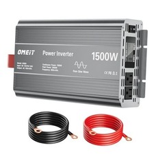 1500W Pure Sine Wave Power Inverter, 12V DC to 110V/120V AC for Car, RV,