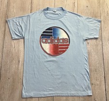 Vintage 80s Adidas T-Shirt Trefoil Tag Single Stitch Size XL Made In USA