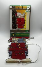 Peanuts Lighted Window Decor Snoopy  Woodstock 15 Inches Tall 2011 Christmas