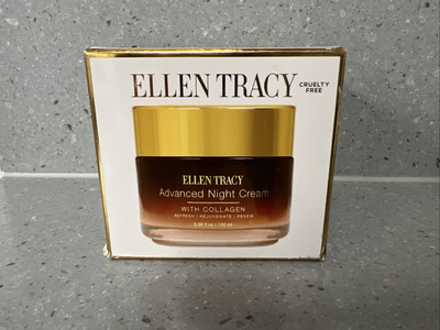 ELLEN TRACY Advanced Night Cream With Collagen Refresh Rejuvenate Renew 3.38 oz