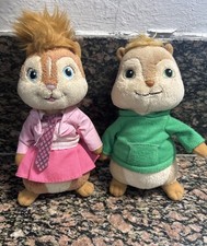 Ty Beanie Babies of Eleanor and Theodore from Alvin and the Chipmunks.
