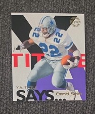 1996-97 Fleer Goudey YA Tittle Says Insert Emmitt Smith #18 Dallas Cowboys 🏈