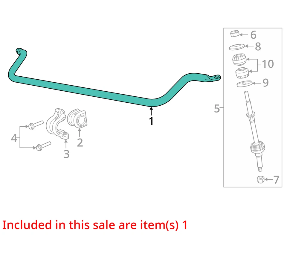 2018 Dodge Ram 3500 4X4 Front Stabilizer Bar OEM 121K Miles - LKQ407275706 - Изображение 4 из 4