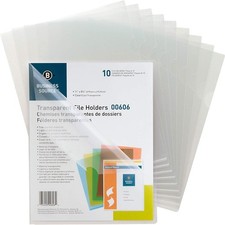Transparent File Folder 6 Pack Lightweight Water Resistant Document Holders