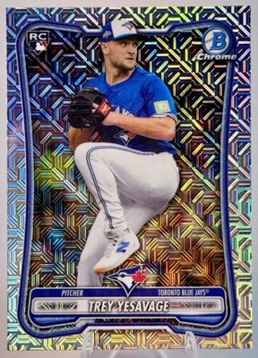 2026 Bowman Chrome Trey Yesavage Mega Box Mojo Refractor RC #41 Tor Blue Jays