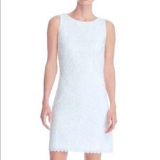 0238 ELIZA J White Sheath Lace Dress