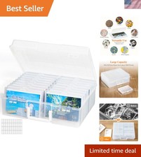 4x6 Photo Storage Box, 18 pcs Inner Photo Case with Lids, Clear Photo Organiz...