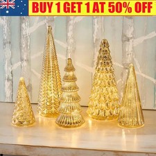5PCS Glowing Mercury Christmas Tree Set Stylish Illuminated Party Home Decor AU