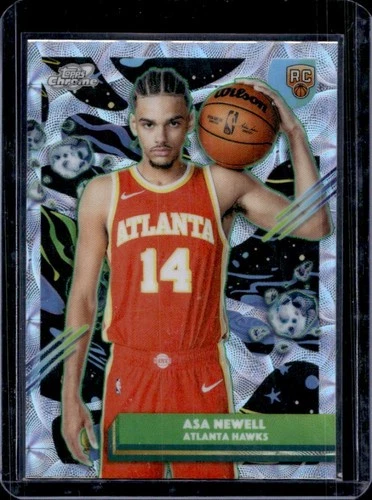 2025-26 Topps Cosmic Chrome Asa Newell RC Nucleus Refractor Rookie #87 Hawks