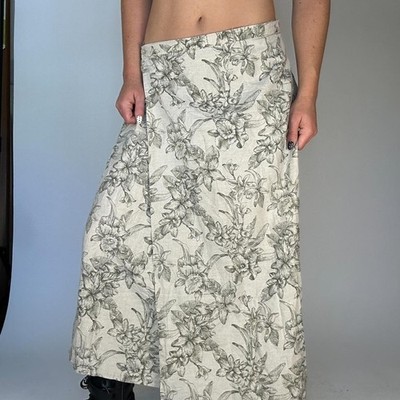 VINTAGE FLORAL MIDI SKIRT