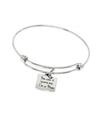 You Can t Scare Me I m A Mom Stainless Steel Bracelet Funny Mom Jewelry