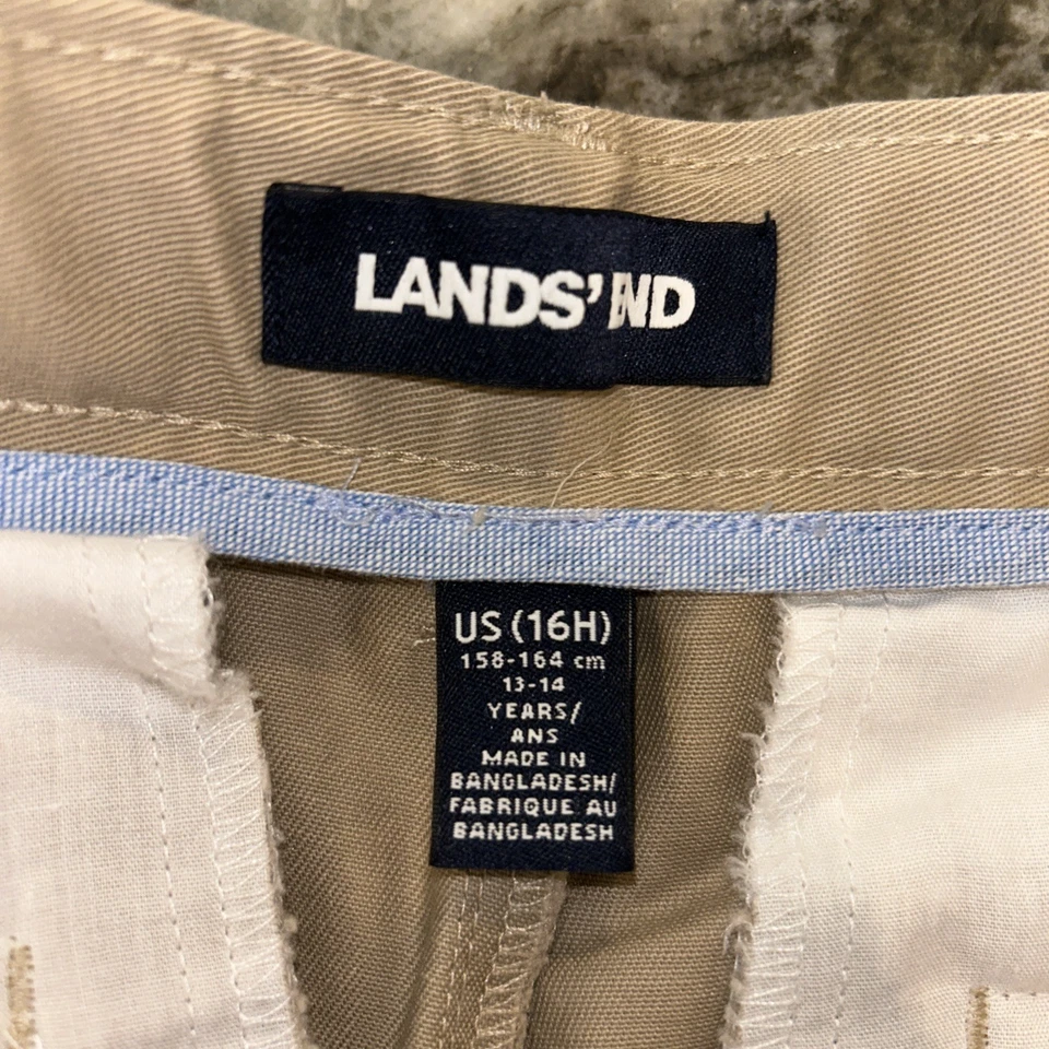 Pantalones Land’s End Boys’, caqui, talla 16H Foto 2 de 4