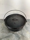 Vintage Lodge Cast Iron Camp Dutch Oven Pot & Lid 1200 USA W/ Legs