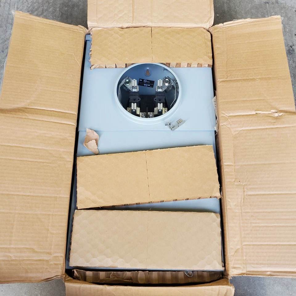 Eaton Type BR 200-Amp 4-Spaces 8-Circuit Outdoor Main Breaker Meter Combo Load - Image 4 of 4