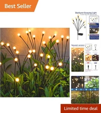 Enchanting Solar Garden Lights - 4 Pack, Swaying Firefly Ambiance