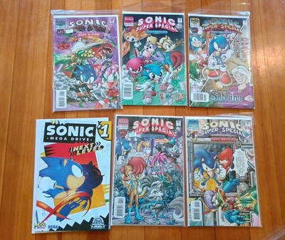 Sonic Super special Archie Comic Lot, 8-12 Plus Mega Drive #1. 6 Comics.