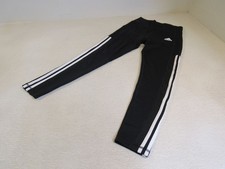 Adidas Athletic Leggings Black/White Stripes Size S Female Adult Size S Solid