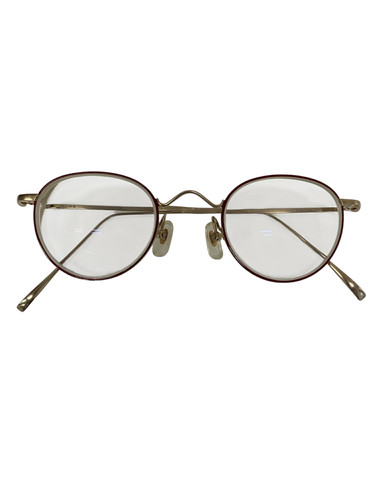 Pre-Owned KANEKO-OPTICAL Kaneko Glasses KV-47L Glasses Red Metal Frame