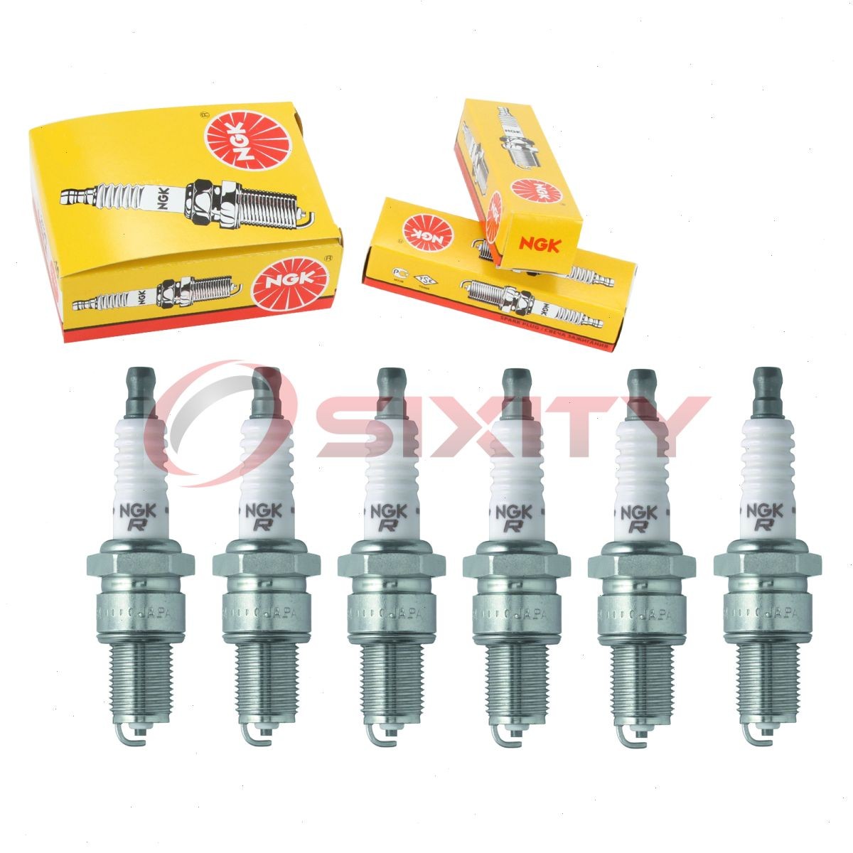 6 pcs NGK Standard Spark Plugs for 1981-1984 Nissan Maxima 2.4L L6 - Engine ho