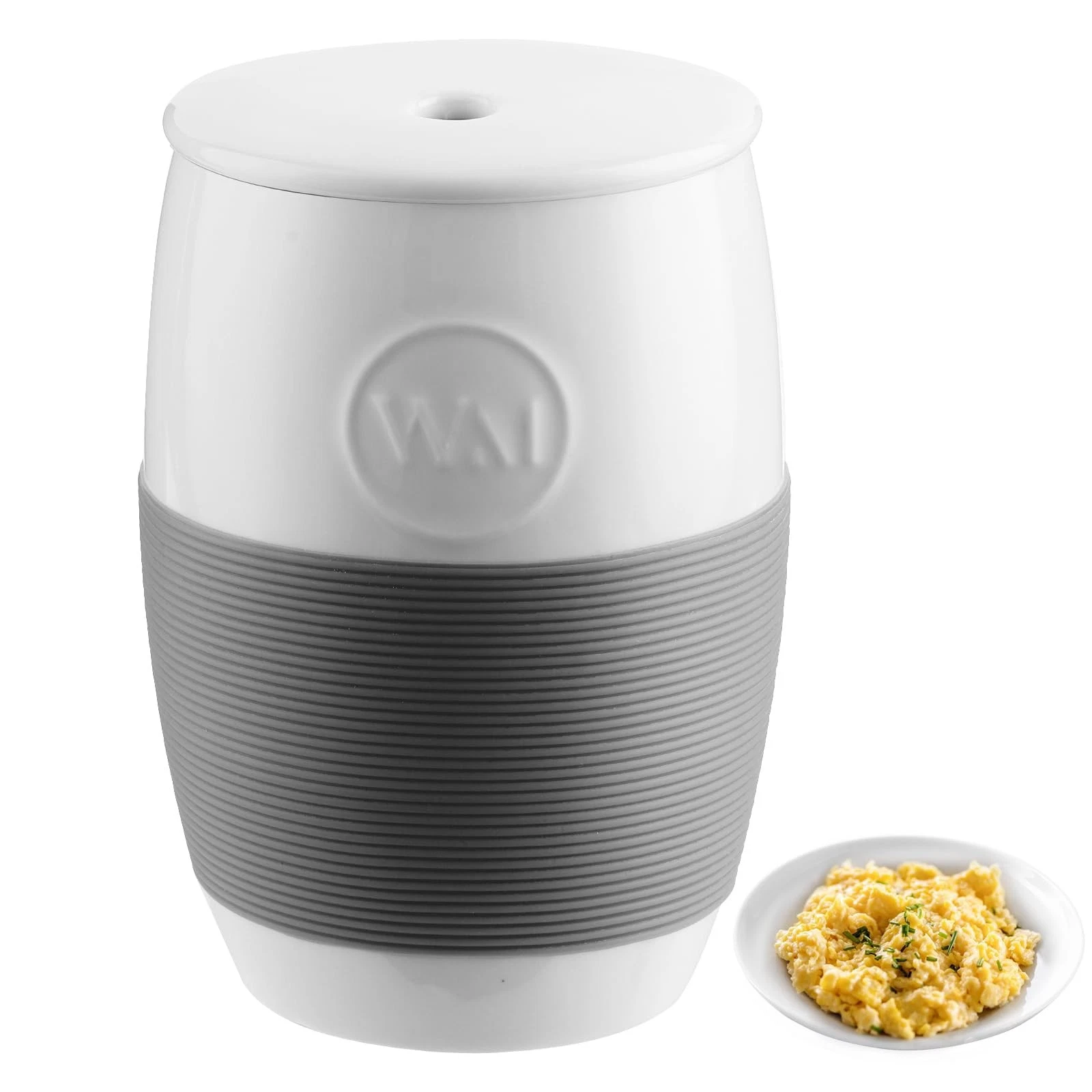 Non-Stick Ceramic Egg Cooker,Quick Scrambled Egg Maker with Silicone Sleeve f...