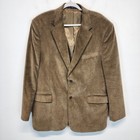 Meeting Street Corduroy Blazer Sport Coat Size 46R Tan Professor Academia