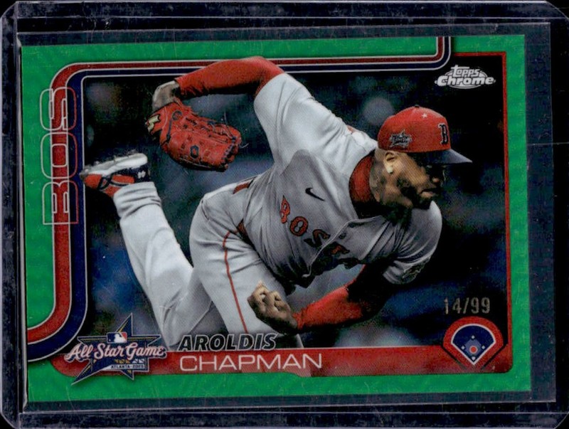 2025 Topps Chrome Update Aroldis Chapman All-Star Game Green Refractor #/99