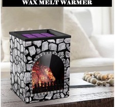 Electric Fireplace Wax Candle Melt Warmer,Breathing Light Warmer for Scented Wax