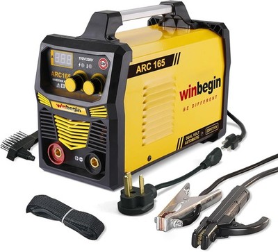 110V/220V arc welding machine,digital display,165A max rod 5/32'' heavy Yellow 