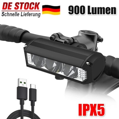 Profi LED Fahrradlicht Vorne, 2000MAH, Extrem Hell, Fahrradlampe mit 3 Lichtmodi