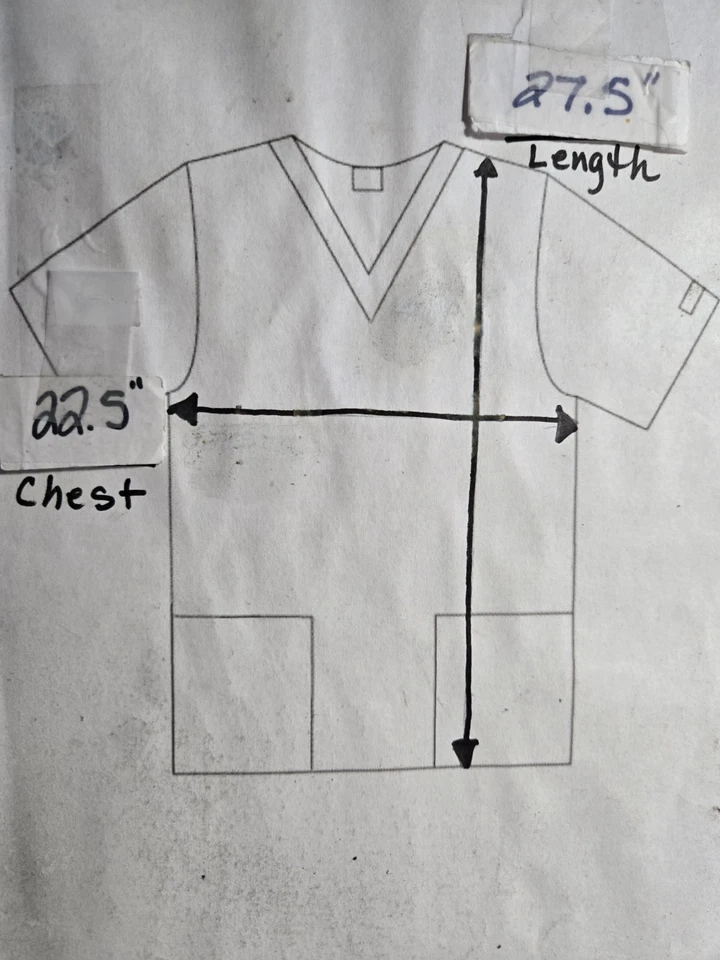 Cherokee scrub jacket Size S-Black/Blue/Lime Floral Snap-Up-Chest 22.5"/L 27.5" - Image 4 of 4